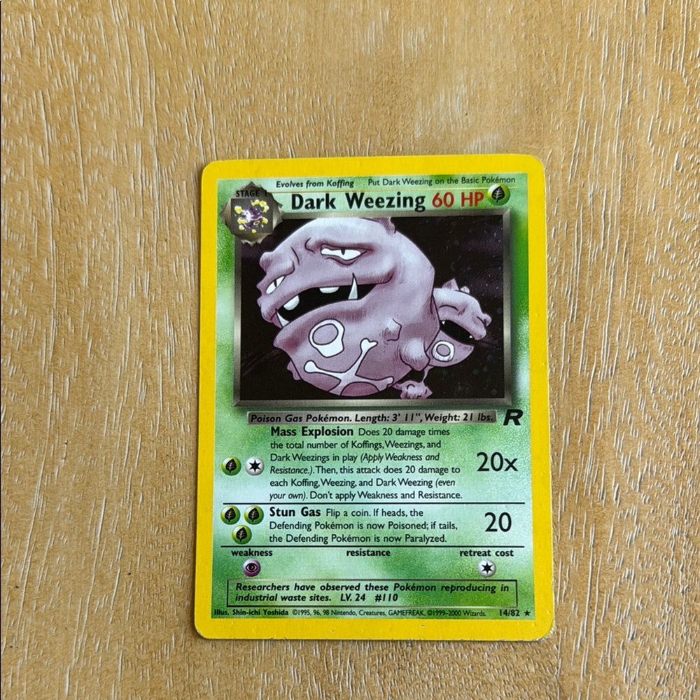 Dark Weezing Team Rocket Holo Pokémon Card